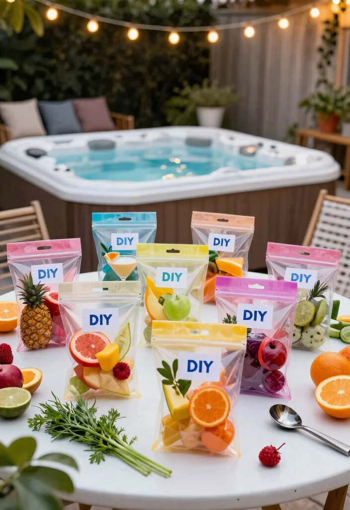 7 Fun Hot Tub Bar Ideas for Drinks by the Spa 23 7 Fun Hot Tub Bar Ideas for Drinks by the Spa 3. DIY Cocktail Kits for Outdoor Fun 0