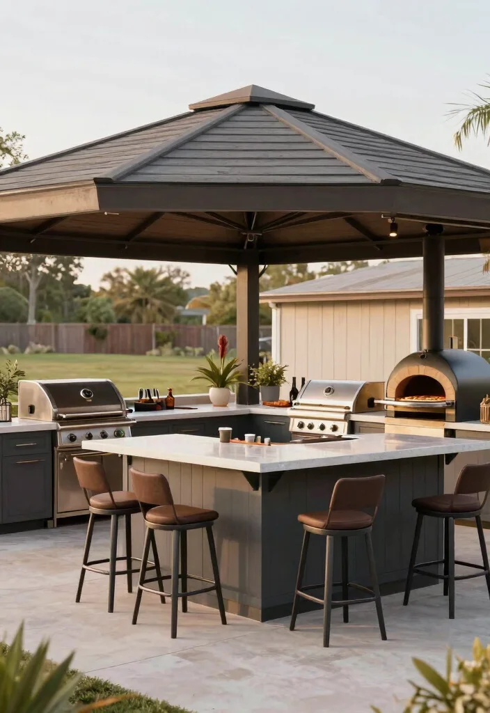 7 Functional BBQ Gazebo Ideas for Every Grill Master 5. Multi Zone BBQ Gazebo 0