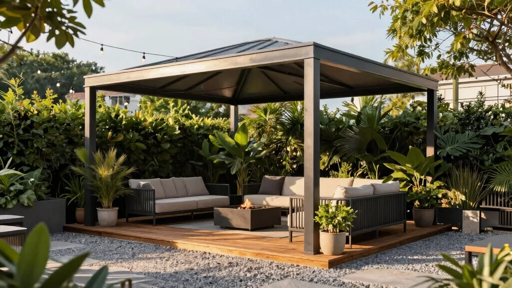 7 Modern Metal Gazebo Ideas for Industrial Patios