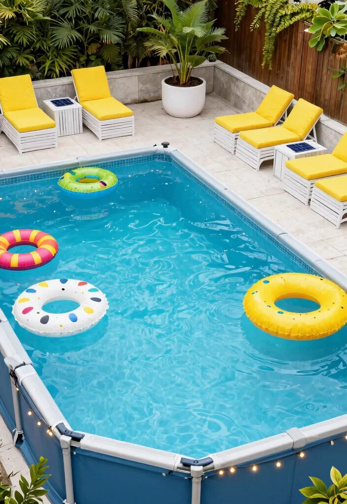 7 Modern Semi Above Ground Pool Ideas for Custom Look 5. Custom Pool Accessories 0