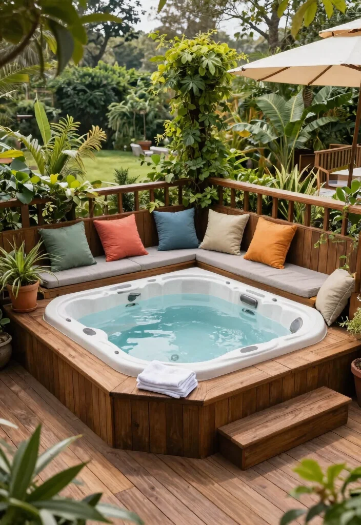 7 Seamless Hot Tub Porch Ideas for Easy Home Access 2 7 Seamless Hot Tub Porch Ideas for Easy Home Access 2. Elevated Deck Space 0