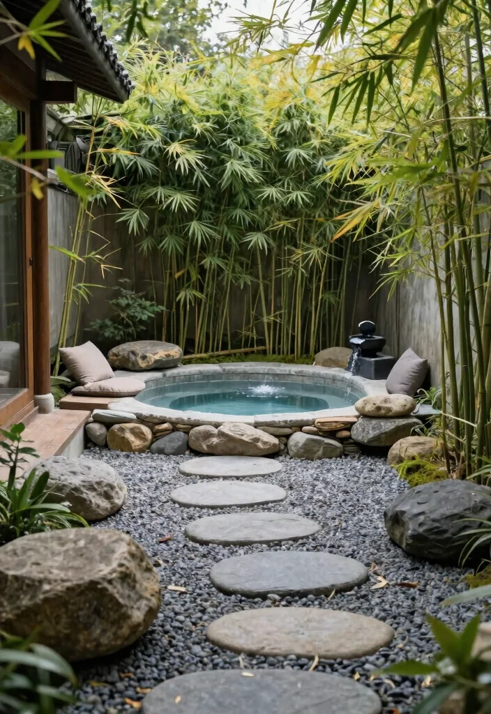 7 Seamless Hot Tub Porch Ideas for Easy Home Access 35 7 Seamless Hot Tub Porch Ideas for Easy Home Access 5. Zen Garden Oasis 0