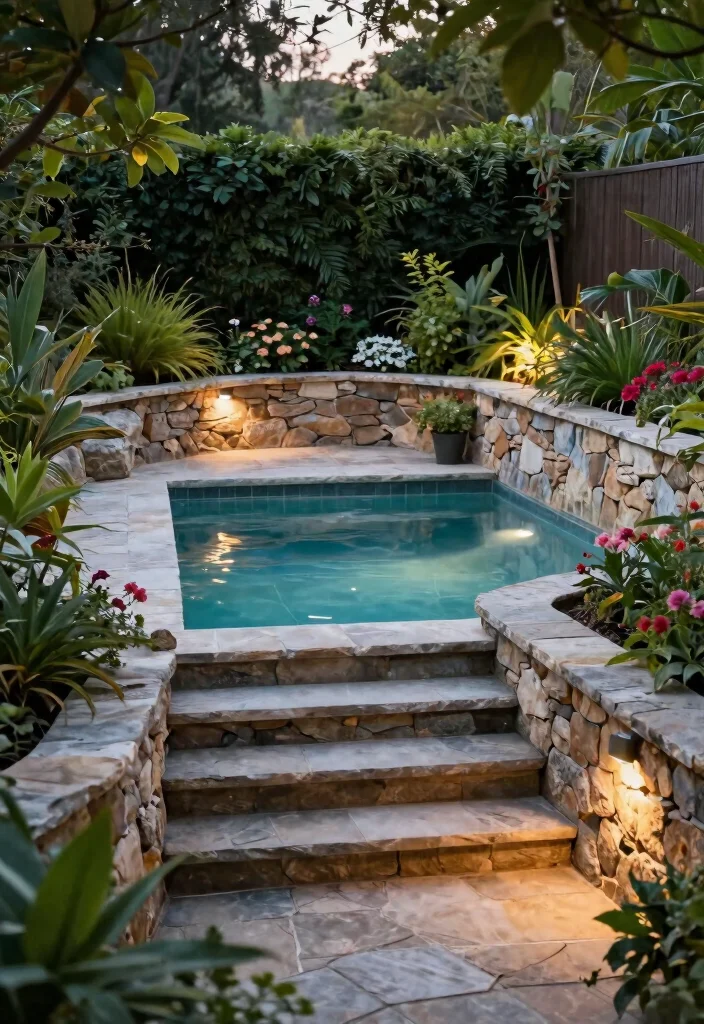 7 Seamless Pool Deck Ideas Off Back of House Flowing Design 3. Sunken Decks for a Unique Look 0