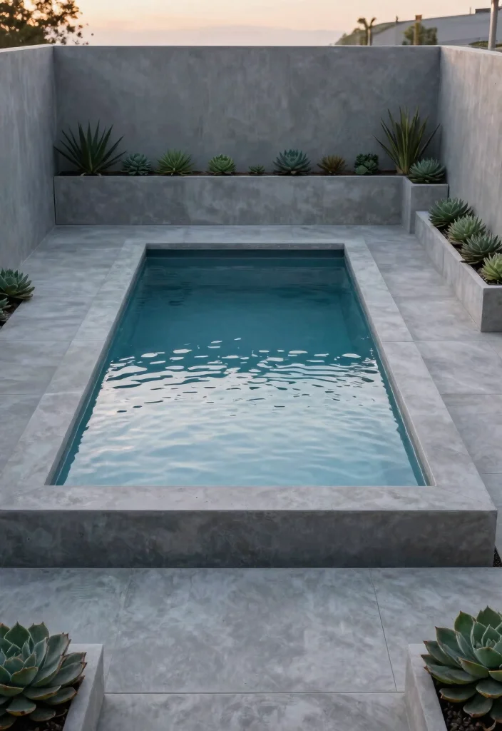 7 Sleek Sunken Above Ground Pool Ideas for a Luxury Feel 1. Modern Minimalist Charm 0