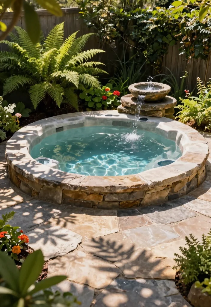 7 Sleek Sunken Hot Tub Deck Ideas for a Custom Build 1 7 Sleek Sunken Hot Tub Deck Ideas for a Custom Build 1. Natural Stone Oasis 0