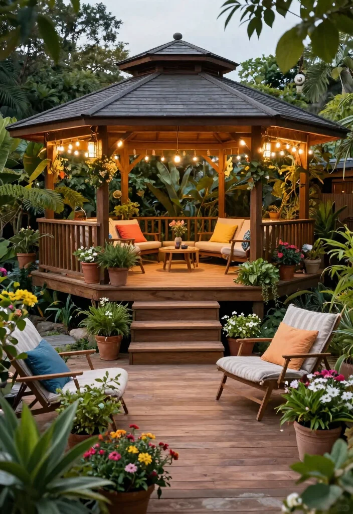 7 Space-Efficient Corner Gazebo Ideas for Small Gardens 12 7 Space Efficient Corner Gazebo Ideas for Small Gardens 2. Multi Level Decking 0
