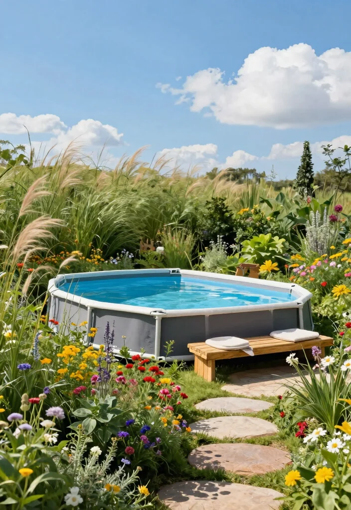 7 Stress Free Above Ground Pool Removal Ideas Replacements 1. Transform with a Green Space 0