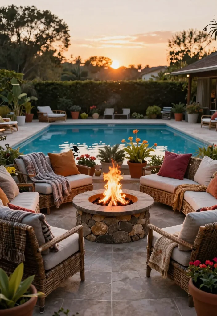 7 Stress Free Above Ground Pool Removal Ideas Replacements 3. Build a Fire Pit Retreat 0