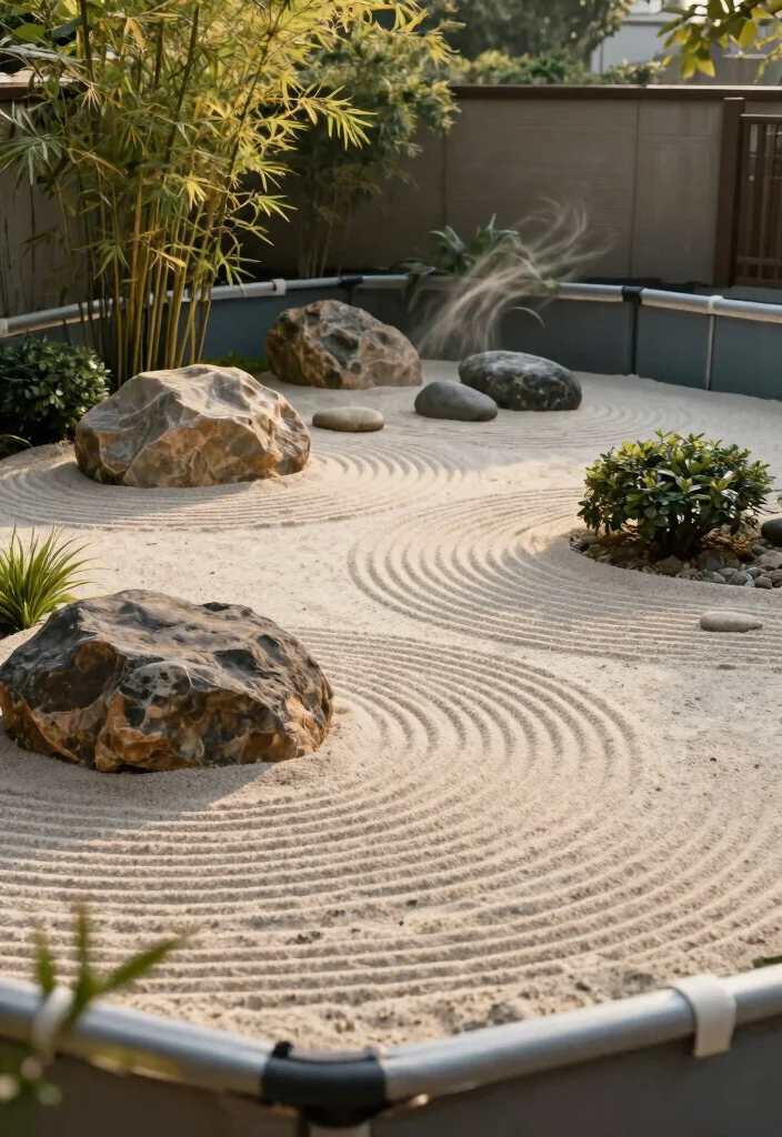 7 Stress Free Above Ground Pool Removal Ideas Replacements 5. Design a Zen Garden 0