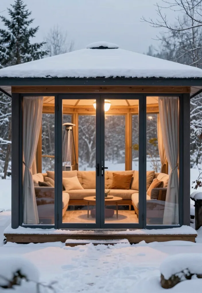 7 Warm Winter Gazebo Ideas to Stay Toasty Outside 12 7 Warm Winter Gazebo Ideas to Stay Toasty Outside 2. Insulated Gazebo Designs 0