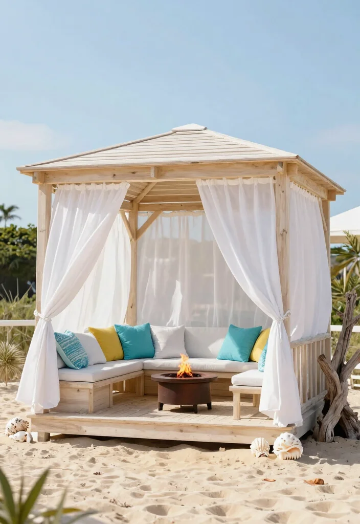 8 Chic Patio Gazebo Ideas Create an Outdoor Room 3. Coastal Vibes Beachy Gazebo 0