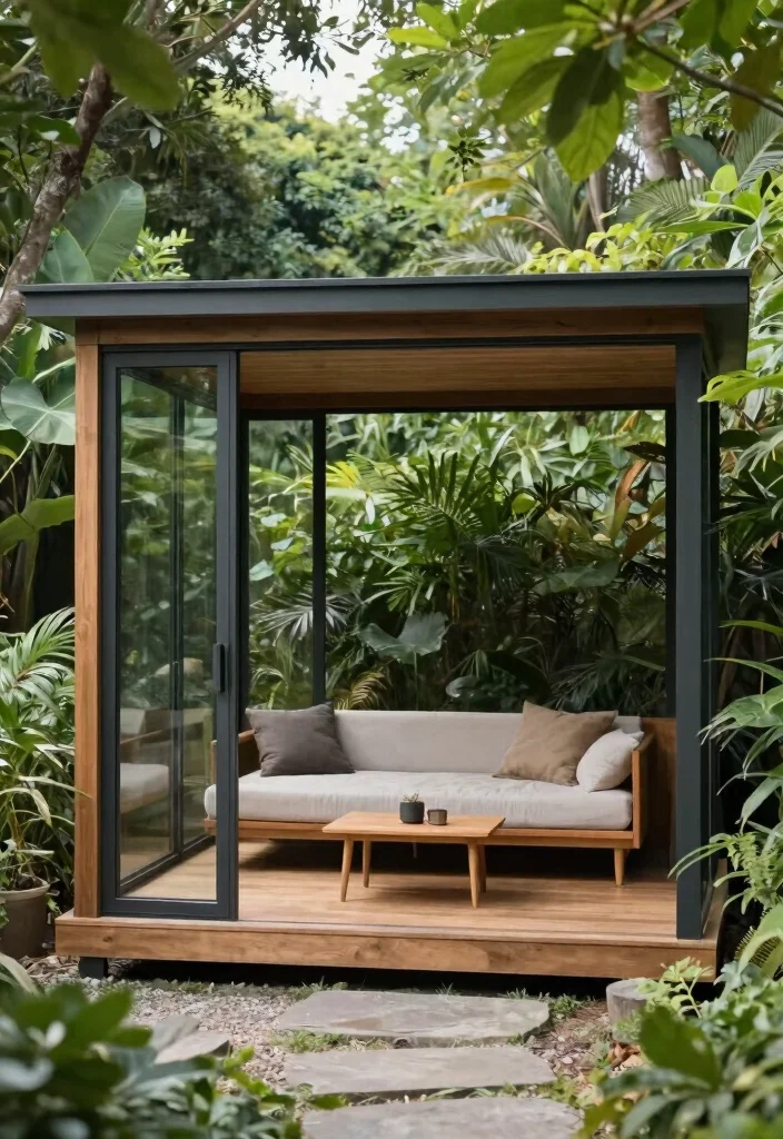 8 Chic Patio Gazebo Ideas Create an Outdoor Room 5. Minimalist Sanctuary Open Concept Gazebo 0