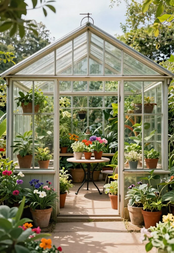 8 Chic Patio Gazebo Ideas Create an Outdoor Room 7. Botanical Bliss Greenhouse Gazebo 0