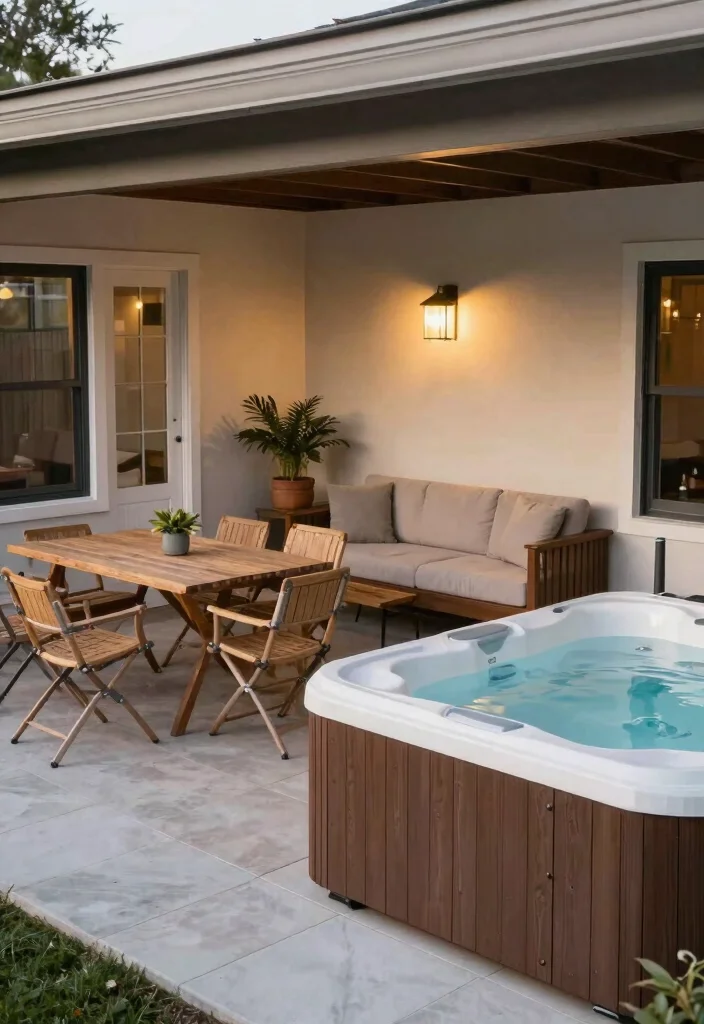 8 Cozy Back Porch Hot Tub Ideas for Home Comfort 8. Functional Multi Purpose Space 0