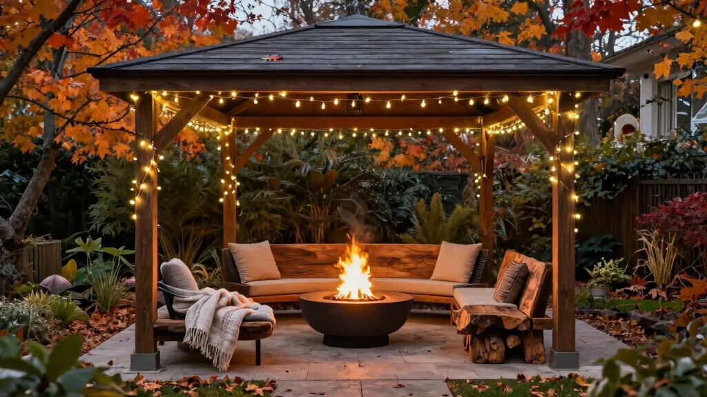 8 Cozy Gazebo Fire Pit Ideas for Chilly Autumn Nights