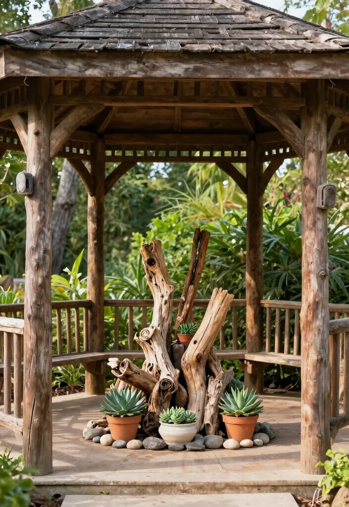 8 Elegant Backyard Gazebo Decorating Ideas for Hosting 5. Nature Inspired Decor 0