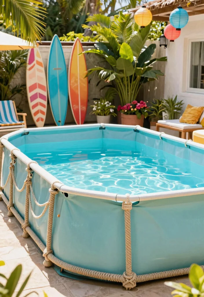 8 Stylish Pool Deck Railing Ideas Safety Meets Beauty 7. Decorative Rope Railings 0