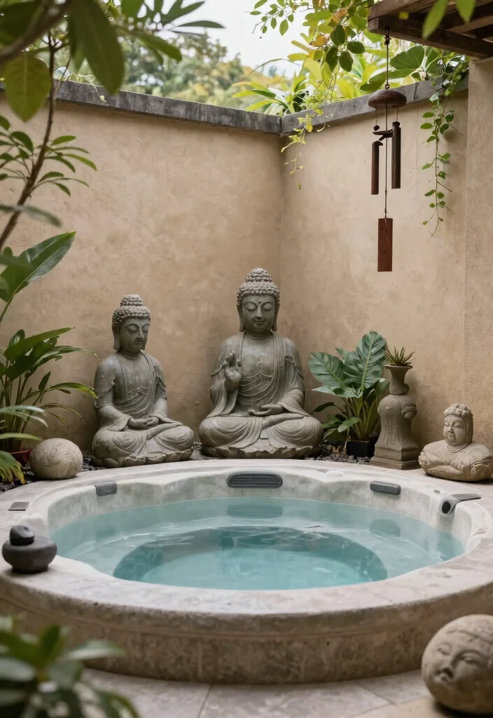 9 Aesthetic Hot Tub Decorating Ideas for a Zen Vibe 47 9 Aesthetic Hot Tub Decorating Ideas for a Zen Vibe 7. Personalize with Zen Decor 0
