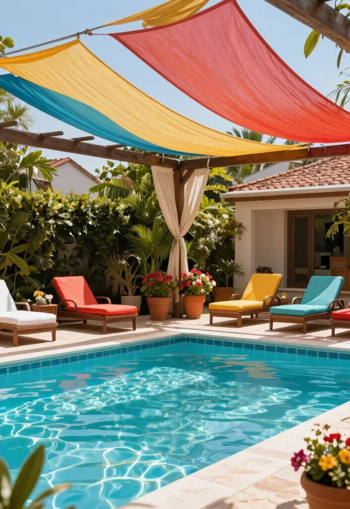 9 Cheap Above Ground Pool Deck Ideas That Look Expensive 34 9 Cheap Above Ground Pool Deck Ideas That Look Expensive 4. Stylish Shade Solutions 0