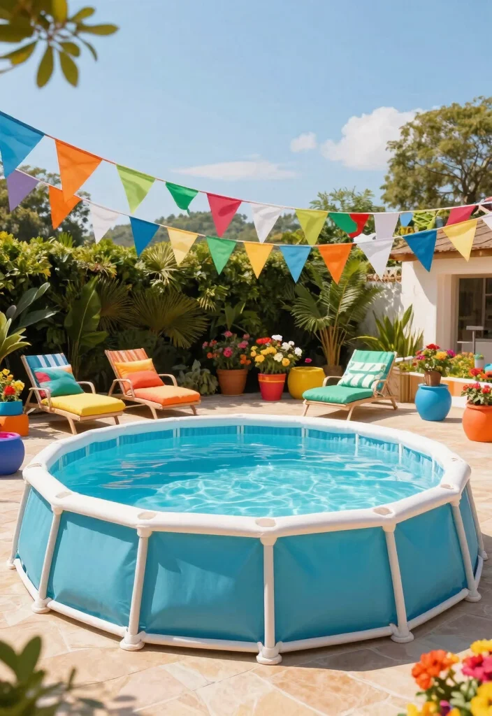 9 Cheap Above Ground Pool Deck Ideas That Look Expensive 59 9 Cheap Above Ground Pool Deck Ideas That Look Expensive 9. Seasonal Decor Touches 0