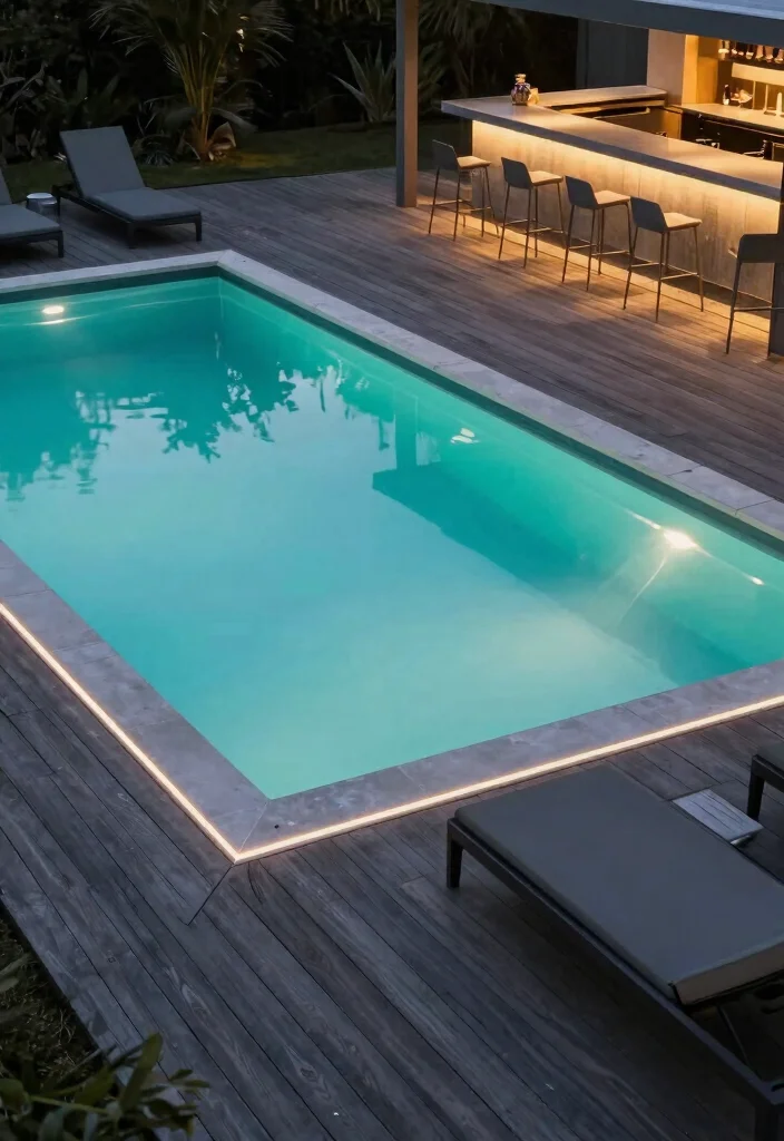 9 Elegant Oval Pool Deck Ideas Above Ground for Superior Style 2. Sleek Composite Decking 0