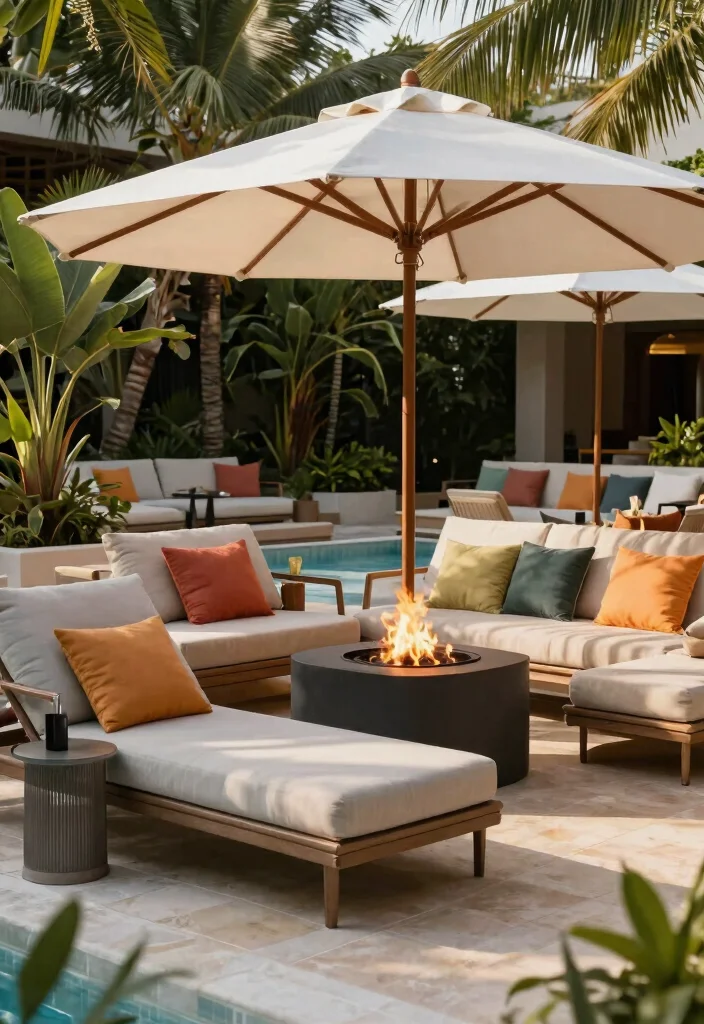 9 Elegant Oval Pool Deck Ideas Above Ground for Superior Style 4. Poolside Lounge Paradise 0