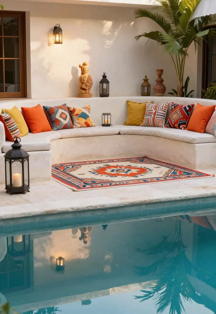 9 Elegant Oval Pool Deck Ideas Above Ground for Superior Style 8. Stylish Poolside Decor 0