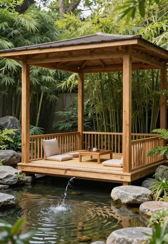 9 Enchanting Garden Gazebo Ideas Surrounded by Nature 6. Zen Inspired Gazebo Retreat 0