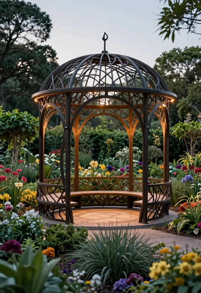 9 Enchanting Garden Gazebo Ideas Surrounded by Nature 7. Artistic Sculptural Gazebo 0