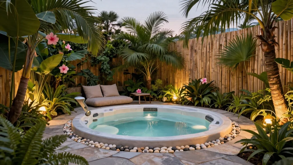 9 Lush Hot Tub Landscaping Ideas for a Tropical Feel