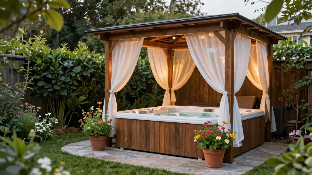 9 Practical Hot Tub Shelter Ideas for Sun & Wind