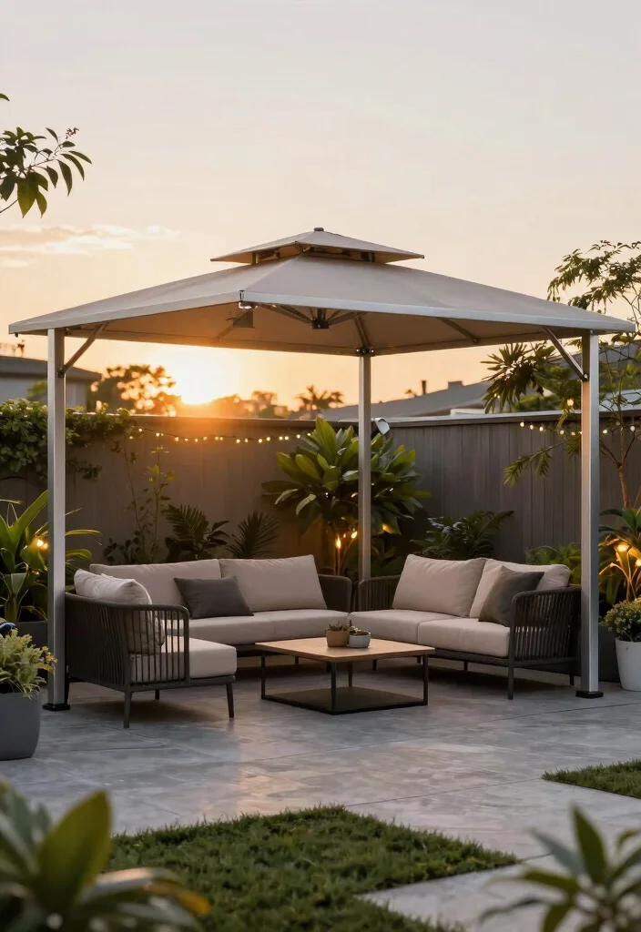 9 Rugged Outdoor Gazebo Ideas for Year Round Comfort 2. Metal Frame Gazebo 0