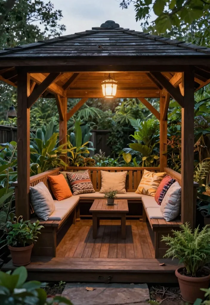 9 Seamless Deck with Gazebo Ideas for Perfect Flow 3. Cozy Nooks with Built In Seating 0