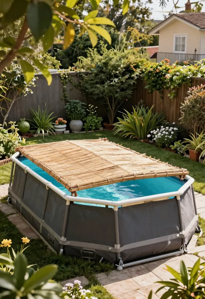 9 Smart Pool Cover Ideas Above Ground to Keep Water Clean 59 9 Smart Pool Cover Ideas Above Ground to Keep Water Clean 9. Bamboo Covers for a Natural Touch 0