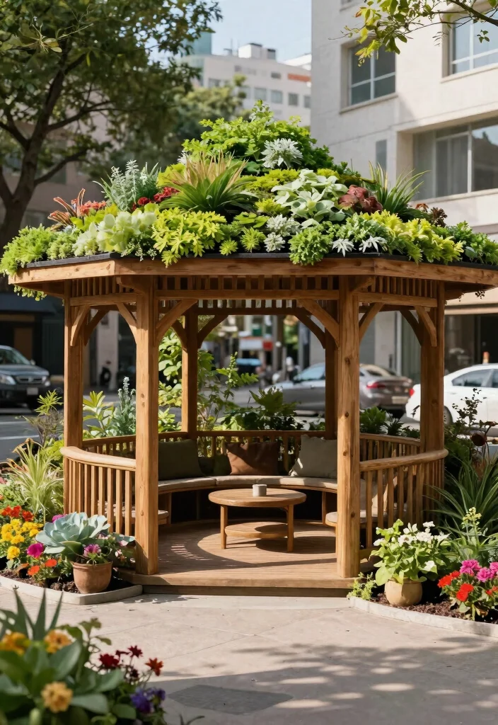 9 Stylish Gazebo Privacy Ideas to Hide from Neighbors 6. Green Roofs for Natural Canopy 0