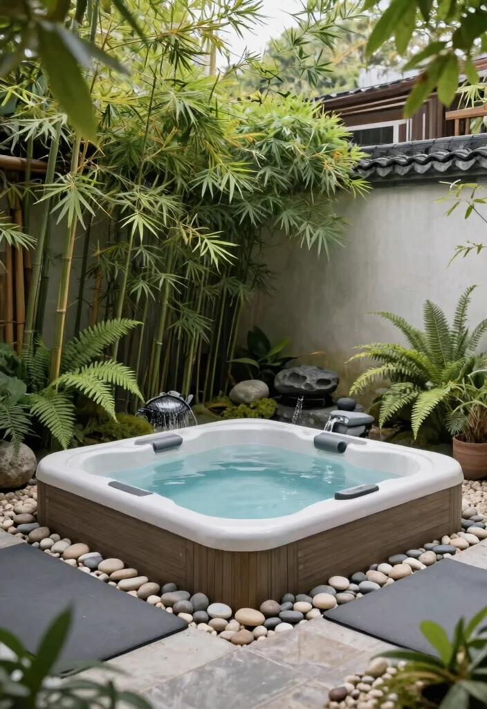 9 Versatile Portable Hot Tub Ideas for Every Yard 6. Zen Spa Retreat 0