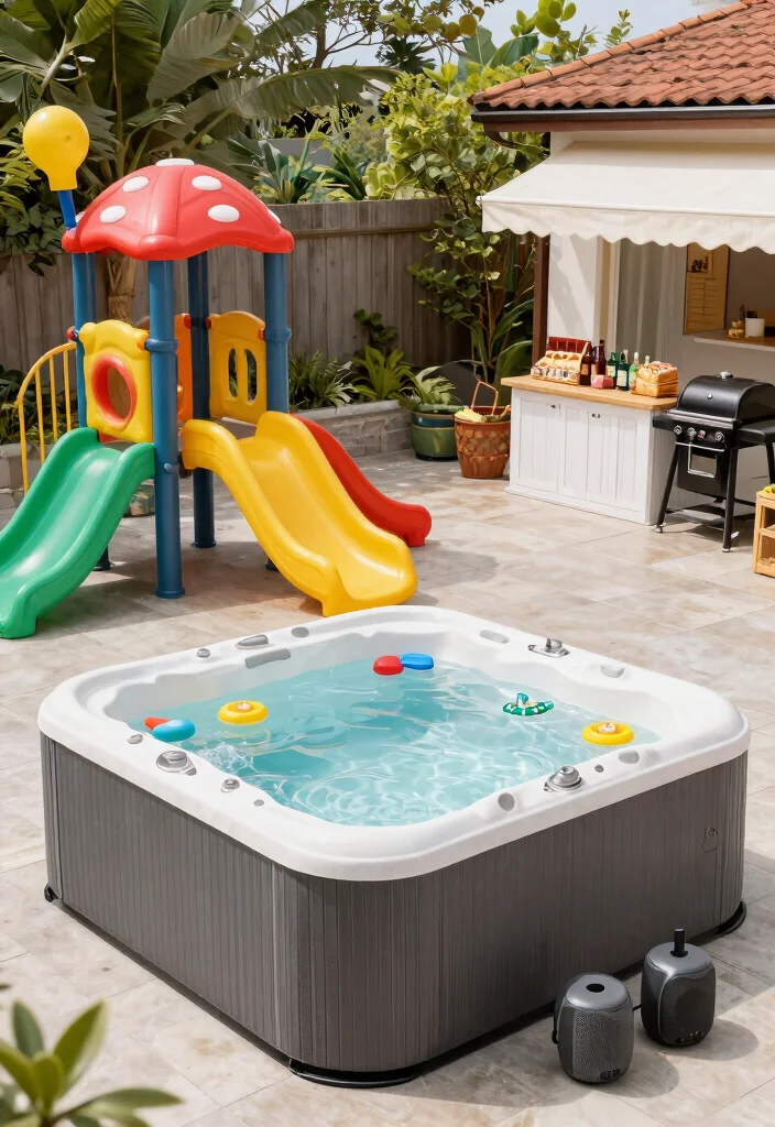 9 Versatile Portable Hot Tub Ideas for Every Yard 7. Family Fun Zone 0