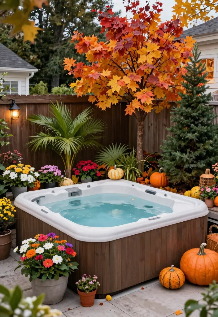 9 Versatile Portable Hot Tub Ideas for Every Yard 8. Seasonal Sanctuary 0