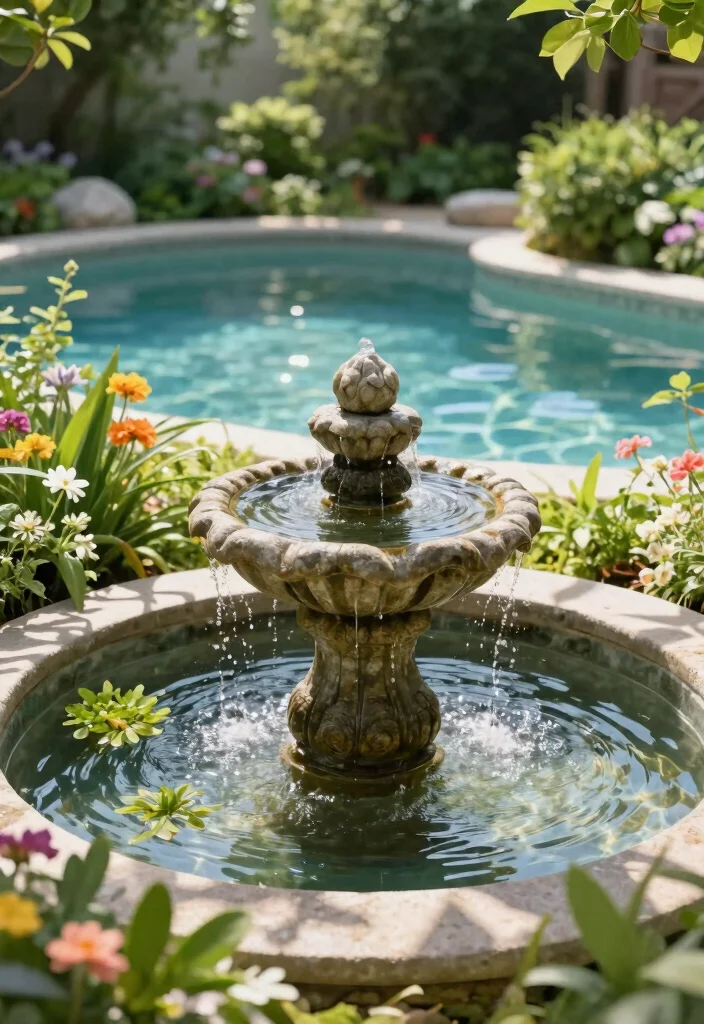 Cozy Above Ground Pool Patio Ideas for Ultimate Relaxation 47 Cozy Above Ground Pool Patio Ideas for Ultimate Relaxation 7. Adding Water Features for Serenity 0