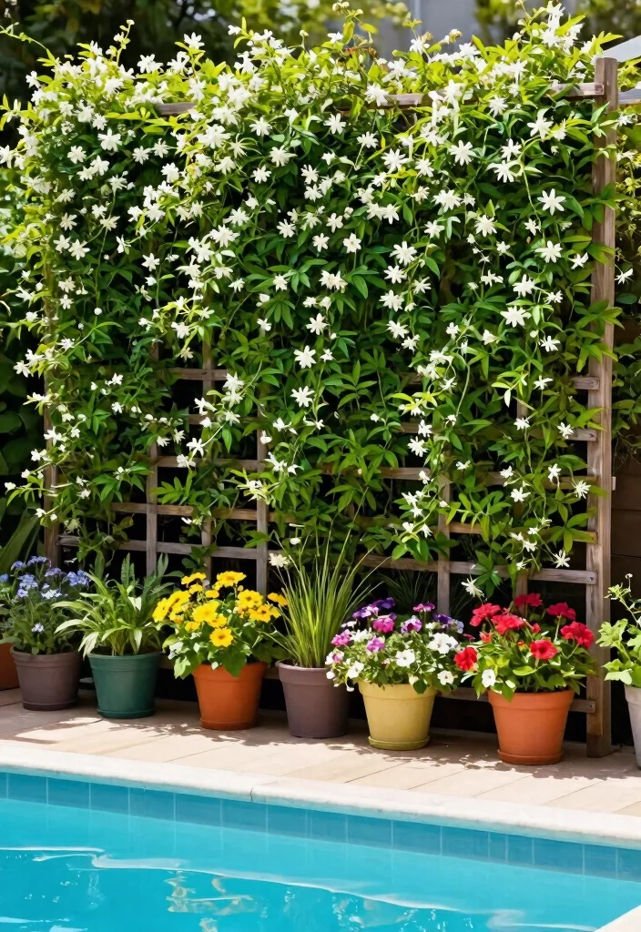 Lush Above Ground Pool Landscape Ideas to Hide the Walls 2. Vertical Gardens 0