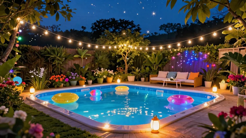 Magical Above Ground Pool Lighting Ideas for Night Swims