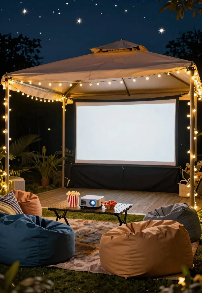8 Stunning Yardistry Gazebo Ideas to Personalize Your Kit 5. Movie Night Under the Stars